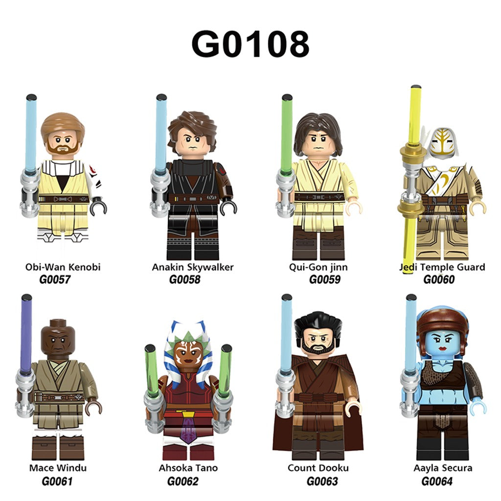 Star Wars Jedi Knights Minifigs – Pack of 8 (G0108)