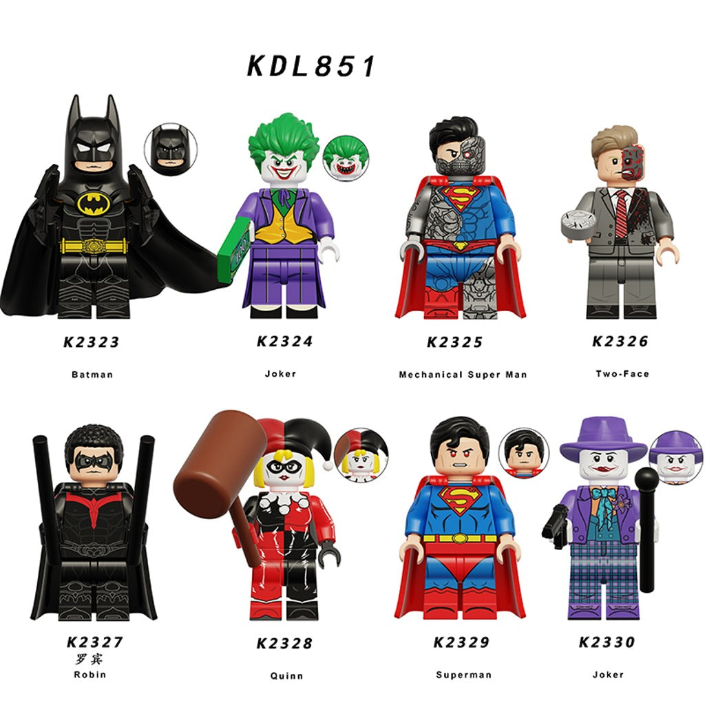DC Batman Gotham Heroes & Villains Minifigs – Pack of 8 (KDL851)