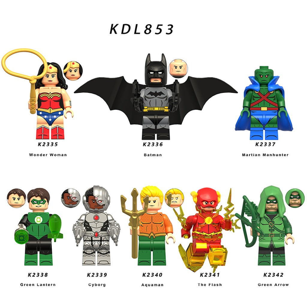 DC Justice League Heroes Minifigs – Pack of 8 (KDL853)