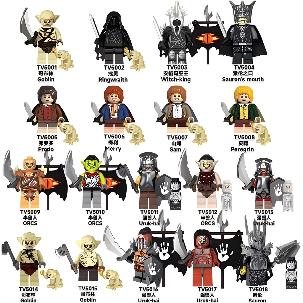 Lord of the Rings Middle-earth Minifigs – Pack of 18 (LOTR18)