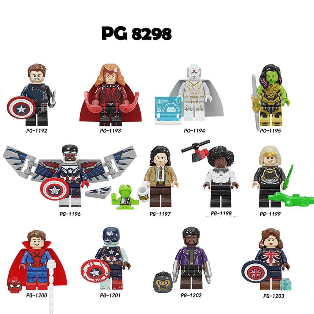 Marvel Multiverse Heroes Minifigs – Pack of 12 (PG8298)