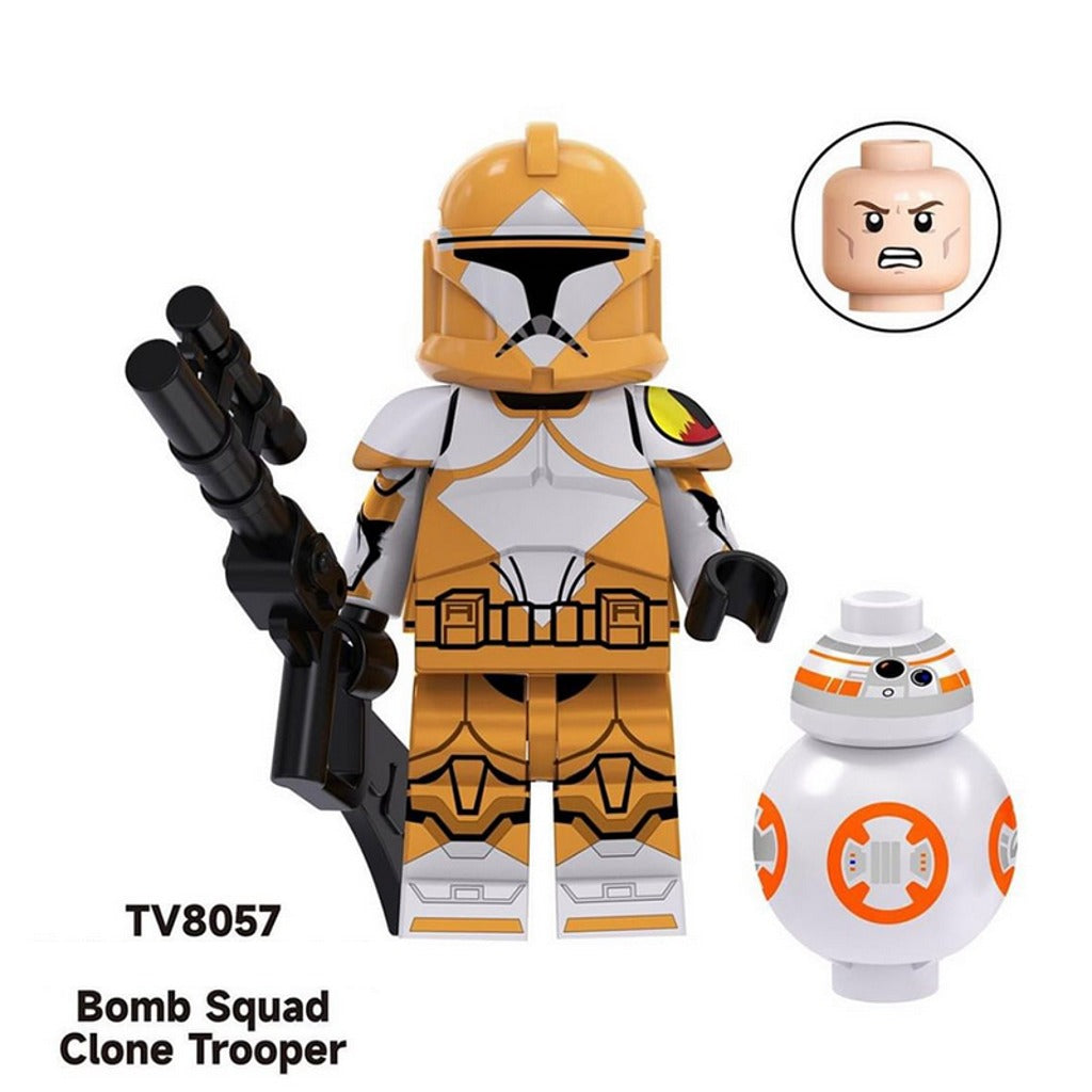 Star Wars Clone Commanders & Troopers Minifigs – Pack of 8 (TV6108)