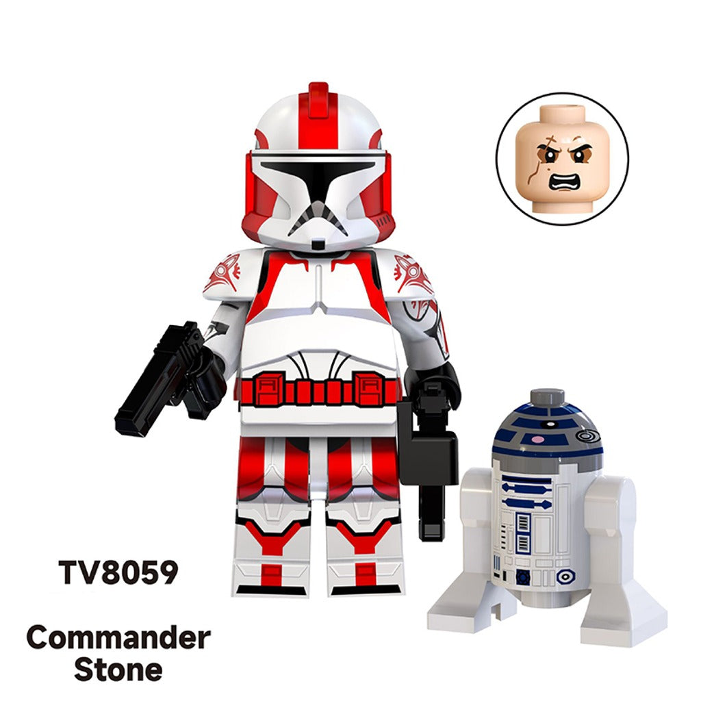 Star Wars Clone Commanders & Troopers Minifigs – Pack of 8 (TV6108)