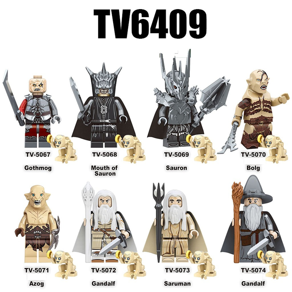 Lord of the Rings Middle-earth Minifigs – Pack of 8 (TV6409)