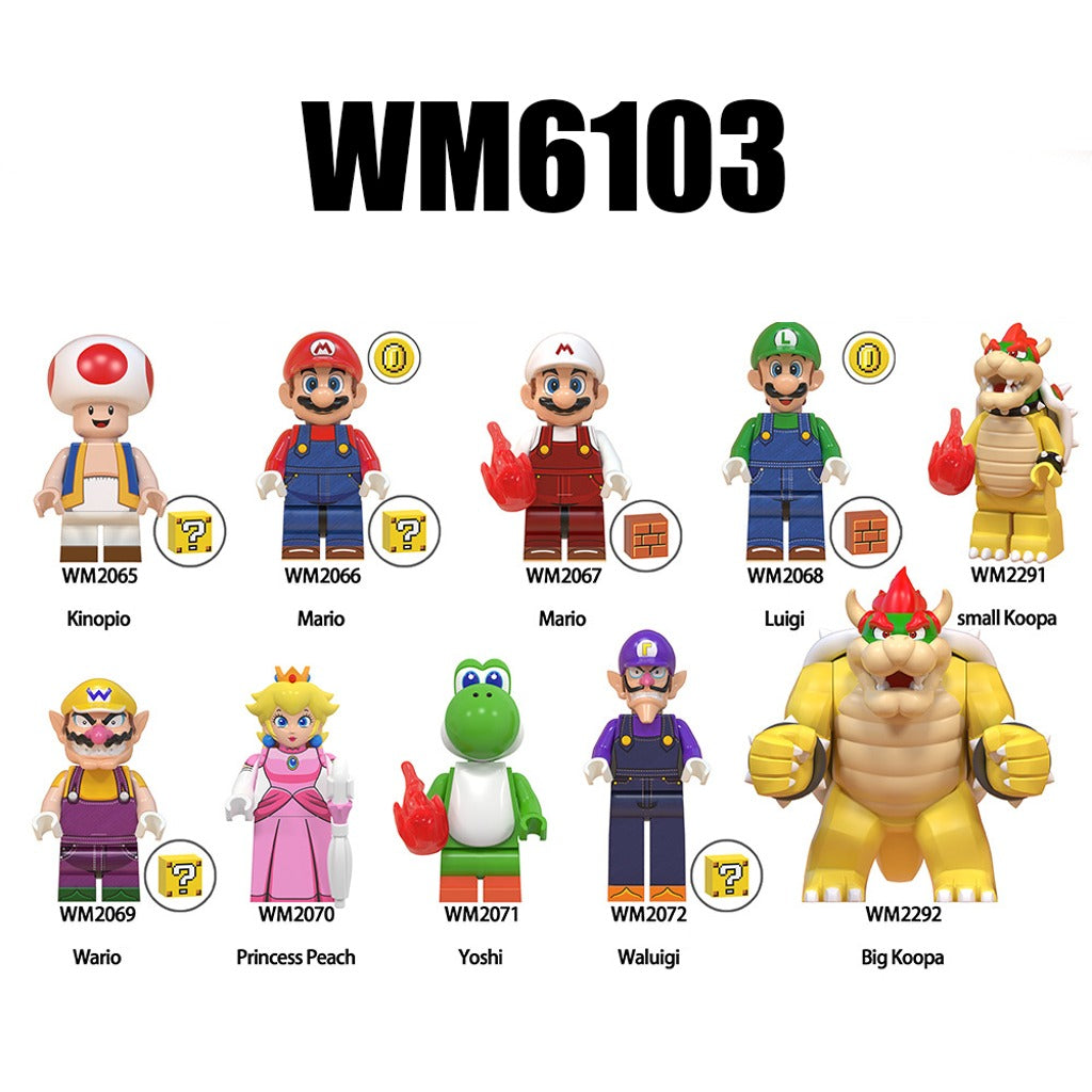 Super Mario Adventure Characters Minifigs – Pack of 10 (WM6103)