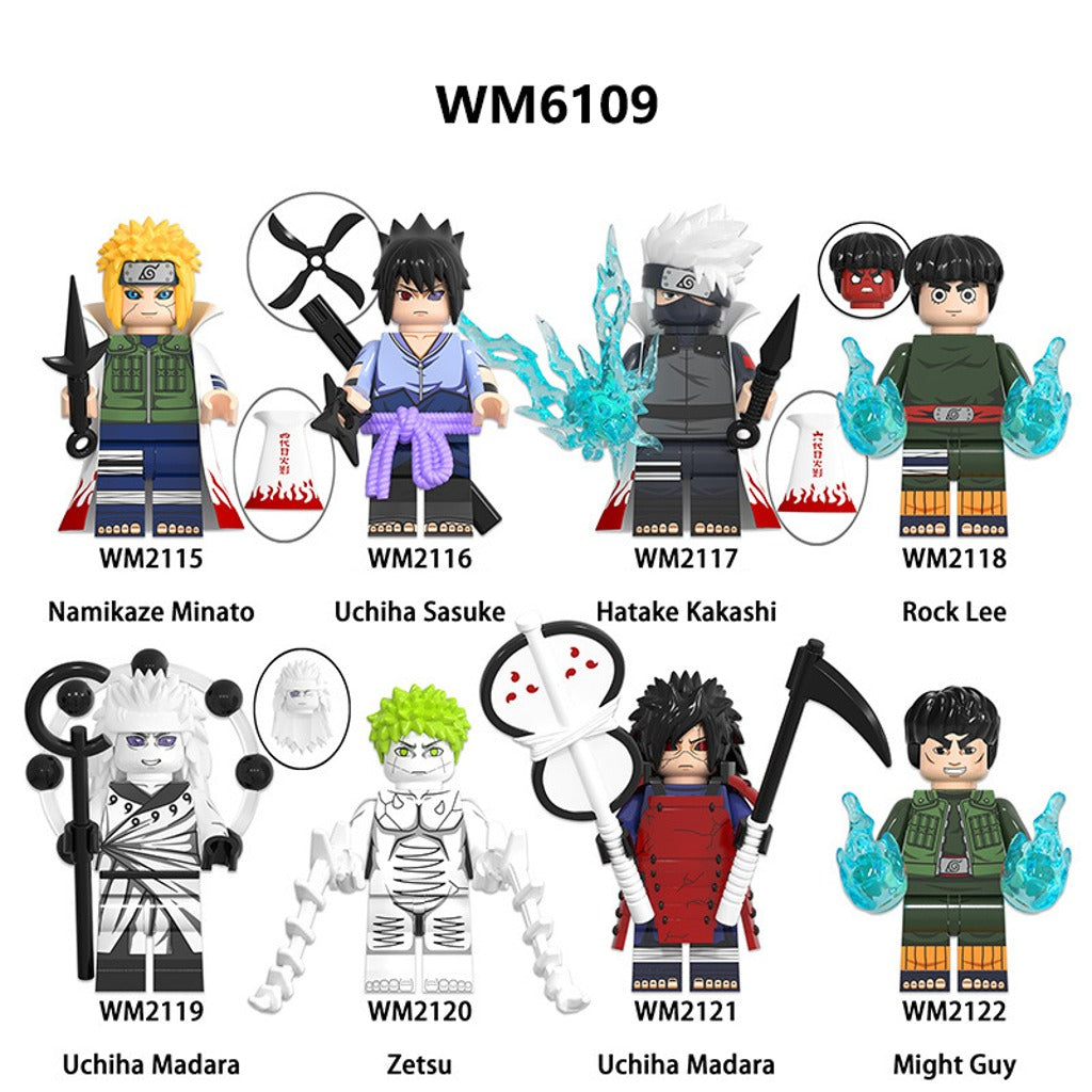 Naruto Shinobi Heroes Minifigs – Pack of 8 (WM6109)