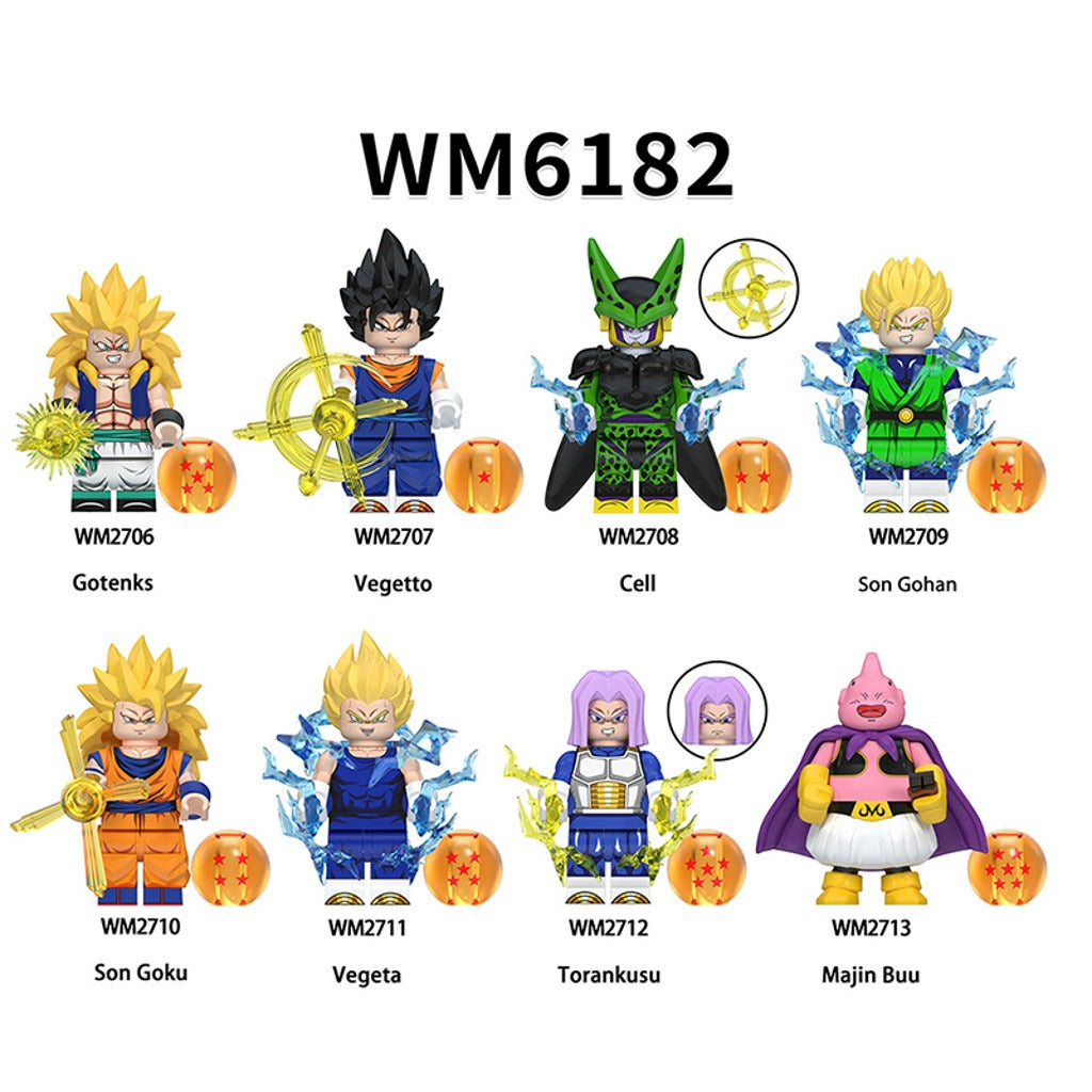 Dragon Ball Z Saiyan Warriors Minifigs – Pack of 8 (WM6182)