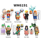 One Piece Straw Hat Pirates Minifigs – Pack of 8 (WM6191)